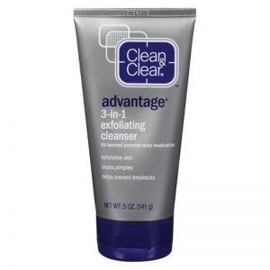 clean and clear 3-in-1 exfoliating cleanser